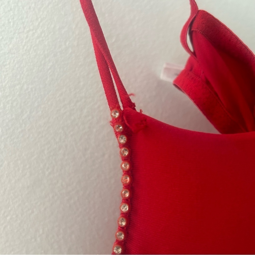 Sentiments Red  Rhinestone Bra - Picture 6 of 7